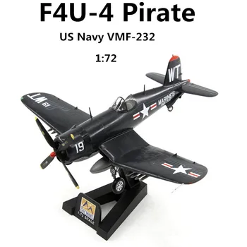 1:72 Mēroga Modelis VMF232 ASV Navy F4U-4 Pirātu Cīnītājs Marines Militārās lidmašīnas Rotaļu Displeja Parādīt Kolekcijas Apdare Dāvanu Rotaļlietas