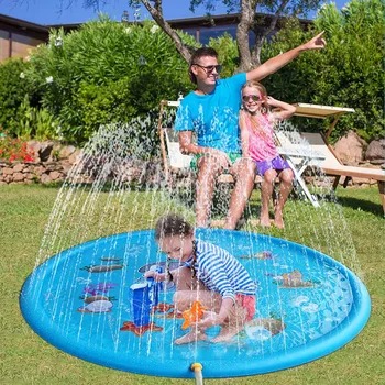 100/170 CM Bērnu rotaļu Ūdens Mat Vasaras Pludmales Piepūšamie Ūdens Strūklu Pad Āra Spēles Rotaļlietas Zālienu Baseins Paklājiņš Bērniem Rotaļlietas