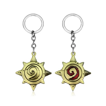 1gb Hearthstone Varoņi Warcrafts Keychain Keyring Kamīna Akmens Logo Vintage 2 Krāsas Chaveiro Spēļu faniem dāvanu Vairumtirdzniecība