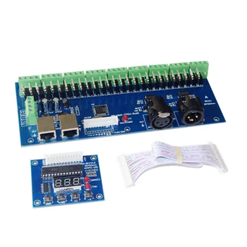 27CH Kanāls ar RJ45 9 grupas max 3A DMX512 XPL 3P LED Dekoderi kontrolieris DC12V-24V RGB led sloksnes gaismas modulis