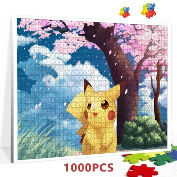 300/500/1000 Gabals Jigsaw Puzzles, lai lielie Bērni Diy Karikatūra Pikachu Jigsaw Puzzle Radošumu Iedomāties, Rotaļlietas, Mājas Apdare