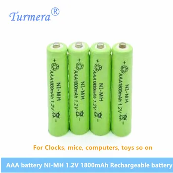 4GAB AAA akumulators 1800 mAh akumulators NI-MH 1,2 V AAA baterijas Pulksteņu, pelēm, fotokameras,datori, rotaļlietas utt Turmera
