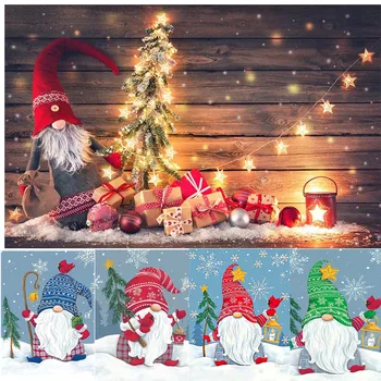 5D DIY Dimanta Glezna Ziemassvētku Elf Pilna Kārta Rhinestone Komplekts Mozaīka Krāsošana Roku darbs Amatniecības Dāvanu Mājas Apdare