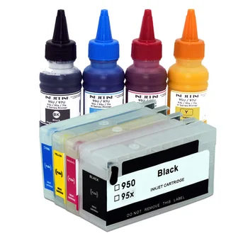 950 Uzpildāmas tintes kasetnes ar 4pc 100ml/gab pigmenta tinte HP Officejet Pro 8600 8610 8615. Lpp. 8620 8630 8625 8660 8680 Printeri