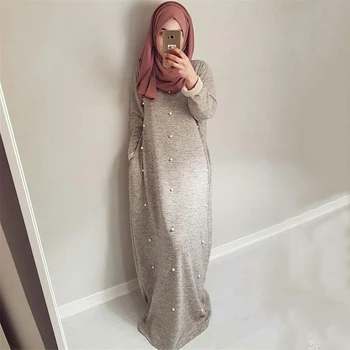 Abaya Musulmaņu Gadījuma Kokvilnas Maxi Kleita Frēzēšana Ilgi Drēbes, Kleitas Kimono Jubah Ramadāna Arābu Dubaija Caftan Islāma Lūgšanas Apģērbi