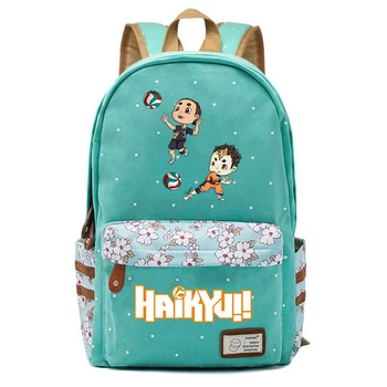 Anime Haikyuu!! Zip Drukāt Mugursoma Studentu Karikatūra Schoolbag Teenger Audekls Packsack Gadījuma Uz Muguras Pārnēsājamiem Unisex Ceļojumu Klēpjdatora Soma