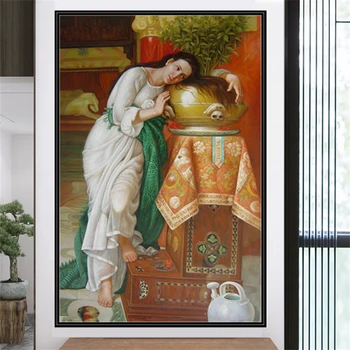 DIY 5D Dimanta Krāsošana Cilvēki Sērijas Jauki Pilna Urbt Kvadrātu Izšuvumu Mozaīkas Mākslas Ainu Rhinestones Mājas Dekoru Dāvanas