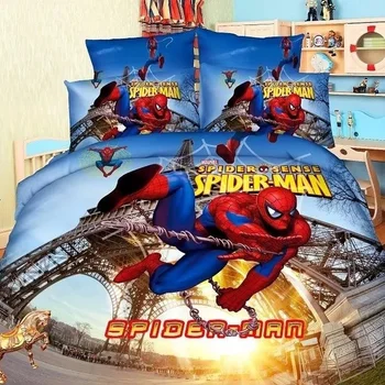 Disney Sega sedz Komplekti Gultas Komplekts Spiderman Auto Karikatūra Zēns Viena Dvīņu Izmēra 2/3/4pc Bērnu gultas Pārklāji Dzimšanas dienas Dāvanas