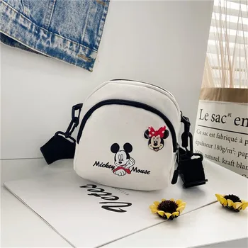 Disney cartoon Mickey mouse auduma somiņa meitene jaunu ins Japāņu diagonāli savvaļas studentu plecu mobilais tālrunis, soma