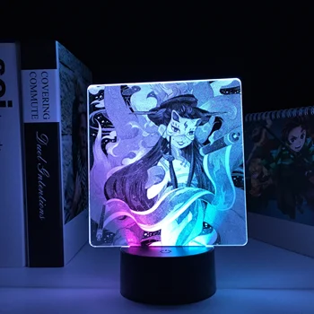Fox Dēmons Anime Attēls 3d LED Nakts Gaisma Divu Toņu Lampas Dzimšanas dienas Dāvanu Gaismas Guļamistaba Dekori Divu Toņu Krāsains Manga LED Lampas