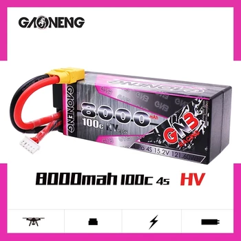 Gaoneng GNB 4S 8000mAh 15.2 V HV 100.C/200C Hardcase LiPo Akumulatoru XT90 XT150 Spraudnis 1:8 1/8 RC Auto četras disku off-road RC Auto