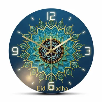 Islāma Kultūra Ziedu Dizaina Sienas Pulkstenis Eid Al-adha Mandala Minimālisma Mākslas Istabas Interjeru Musulmaņu Ramadāna Islāma Sienas Pulkstenis