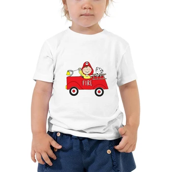 Karikatūra Ugunsdzēsējs Drukāt Toddler Zēns T Krekls Modes Gudrs Animācija, Bērnu drēbītes, Vasaras Gadījuma Kids T-krekls Lēti Bezmaksas Piegāde