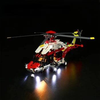 LED Gaismas Idejas 42145 Glābšanas Helikopters Celtniecības Bloki Apgaismojuma Rotaļlietas, Tikai Lampas+Akumulatora Kaste(neietver Modelis)