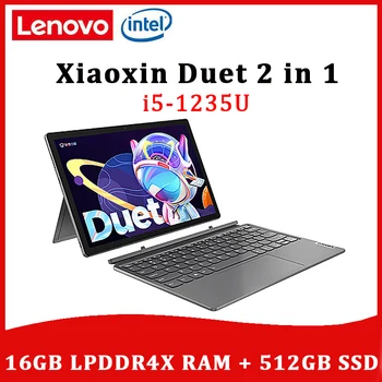 Lenovo Klēpjdatoru Xiaoxin Duets 2-in-1 Intel i5-1235U 16.G RAM 512 GB SSD 12.4 collu 16:10 Touch Screen Windows 11 Ultraslim Grāmatiņa