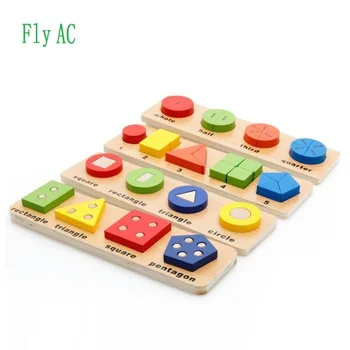 Lidot AC Toddler Mācību Koka Ģeometriskas Formas Modeli, Krāsu Izziņas un Saskaņošanas Valdes Rotaļlietas (Forma Puzzle Board)
