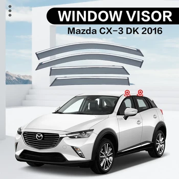 Logu apăērbs sejas aizsargs Priekš Mazda CX-3 NA 2016-Šodien Auto Durvju Sejsegu Weathershields Logu Aizsargi