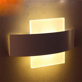 Mūsdienu LED Sienas Sconce LED Dzīves Telpā, Foajē Guļamistaba Vannas istabas Sienas Gaismas Apaļa Kvadrātveida LED Sienas Lampa
