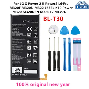 Oriģināla BL-T30 4500mAh Akumulatoru LG X Elektriski 2 II Power2 L64VL M320F M320N M322 L63BL K10 Jauda M320 M320DSN M320TV MLV7N