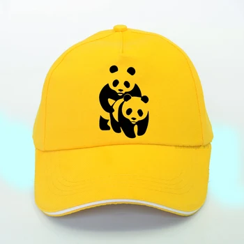 Panda smieklīgi Beisbola cepure Izliektas Rēķinu Tētis Cepuri vīrieši sievietes 100% Kokvilnas golfa snapback cepures panda Harajuku vēstuli Karikatūras hip hop cepure