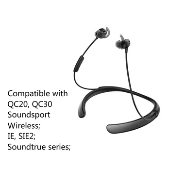 Rezerves Silikona Uzgaļi Ausu Austiņas Earbuds, auss cilpiņa, lai BOSE Skaņas Sporta Bezvadu QC20 QC30 Trokšņa Izolācija