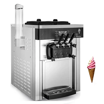 Saldējuma Mašīna, Tirdzniecības 2200W Soft Kalpot saldējuma Mašīna, 20-28L / H LCD Displejs Salds Konuss Saldēšanas Iekārtas