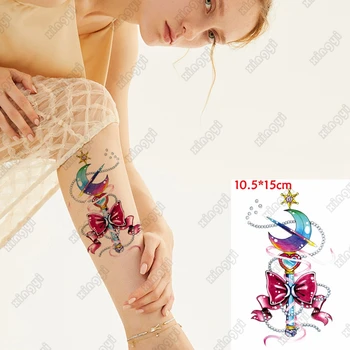 Sexy Loku Pagaidu Tetovējumiem Sievietēm Body Art Apgleznošanas Rokas Kājas Tetovējumu Uzlīmes Reāli Viltus Mēness Tauriņš Tetovējums, Ūdensizturīgs