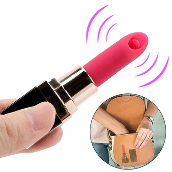 Sieviešu Masturbācija 10 Ātrumu Mēles Mini Vibrators Lūpu krāsas Vibrators Seksa Rotaļlietas Sievietēm Bullet G-spot Masāža Klitora Stimulators