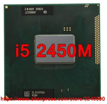 Sākotnējā lntel Core i5 2450M SR0CH CPU (3M Cache/2.50 GHz/Dual-Core) i5-2450M Klēpjdatoru procesoru bezmaksas piegāde