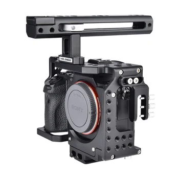 Top Rokturis Rokturis Komplekti Kamera, Būris ar Roktura Sony A7 Sērijas Kameras Rāmja Aizsargs Segtu Videokamera Ietērps, Piederumi