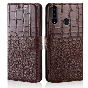 Triecienizturīgs magnētisko Case for Samsung Galaxy A20S Telefonu Gadījumā flip ādas Gadījumā Mobile silikona Apvalks pārklāj ar karšu slots
