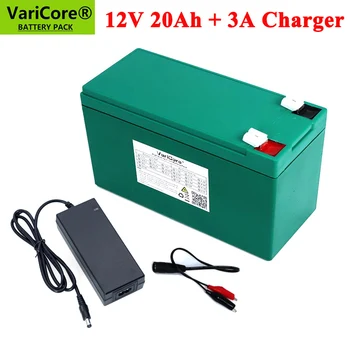 VariCore 12V 20Ah smidzinātājs ierīces 18650 litija baterija built-in BMS, ko izmanto, lai backup novērošanas Kamera+12,6 V Lādētāju 3A