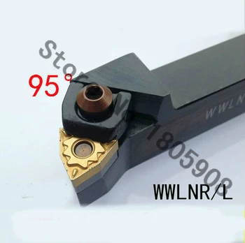 WWLNR2020K08 20*20*izmantots 125mm CNC Virpošanas Instrumentu, Metāla Virpu, Griešanas Rīki,Virpas, darbgaldi, Ārējais Pagrieziena Rīks W-Veida WWLNR/L