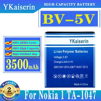 YKaiserin BV-5V 3500mAh Mobilā Tālruņa Akumulators Nokia 1, TA-1047 TA-1060 TA-1056 TA-1079 TA-1066 BV 5V BV5V