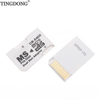 cr-5400Dual Slots Micro SD atmiņas SDHC TF, lai Atmiņas karte MS Pro Duo Kartes Lasītājs Pielāgot Kartes Uzstādīt Dubulto Balto Karti PSP Karte
