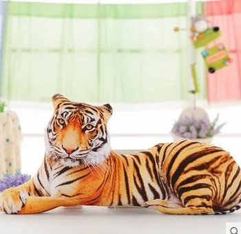 liels jaunu plīša 3D Trīsdimensiju simulāciju tieksme spilvens tīģeris rotaļlieta mīkstā mest spilvens,spilvenu apmēram 90cm 0070